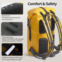 Origem Vízálló Hátizsák 35L Katonai Zöld - Rolltop Dry Bag Laptop Rekesszel Kajakozáshoz Túrázáshoz Horgászathoz 4