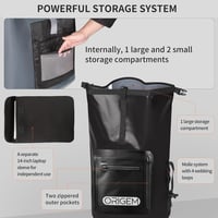 Origem Vízálló Hátizsák 35L Katonai Zöld - Rolltop Dry Bag Laptop Rekesszel Kajak Túrázás Horgászat Búvárkodás 3