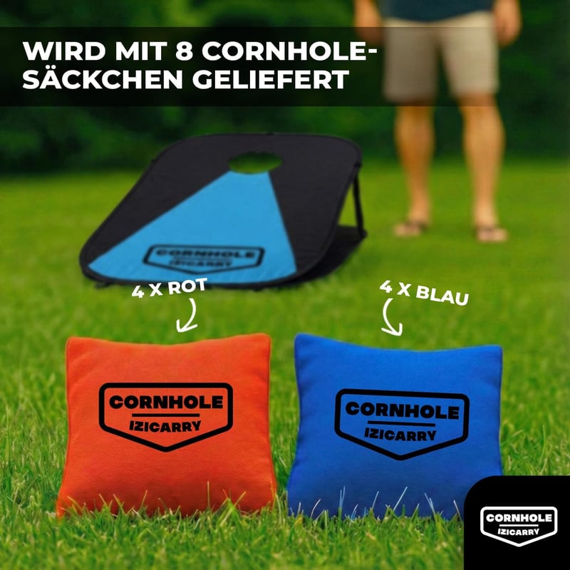 Original Cup Cornhole Spiel 90x60 cm - 2 tábla + 8 zsák szett kültéri játék - Cornhole Izicarry