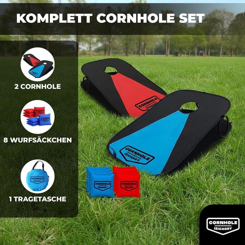 Original Cup Cornhole Spiel 90x60 cm - 2 tábla + 8 zsák szett kültéri játék - Cornhole Izicarry