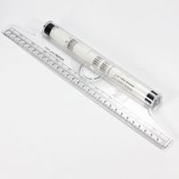 OriGlam rajzoló görgős vonalzó - átlátszó - 30 cm 1