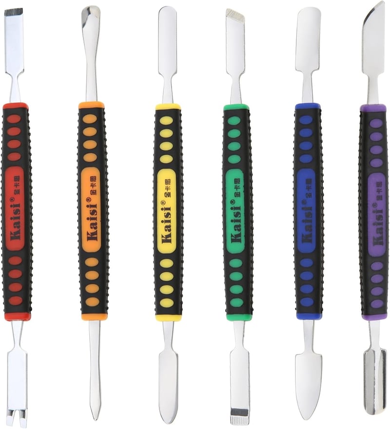 OriGlam 6 darab kétvégű fém spudger készlet iPhone iPad iPod telefonokhoz tablet laptop MP3 okosóra nyitó feszítő szerszám