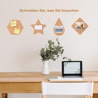 Rolă de avizier din plută autoadezivă origreen 40x60 cm, grosime 3 mm, pentru perete, potrivită pentru birou, bucătărie, acasă, proiecte DIY, postere și notițe 6