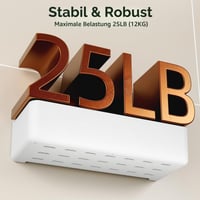 Orimade polica za tuš bez bušenja, 4 komada, držač za šampon, kupaonska polica, velikog kapaciteta, ABS, bijela 6