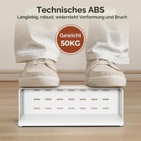 Orimade polica za tuš bez bušenja, 4 komada, držač za šampon, kupaonska polica, velikog kapaciteta, ABS, bijela 5