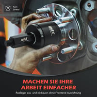 Orion Motor Tech 24 Részes Kerékcsapágy Szerelő Készlet Kerékagyhoz Csapágy Kihúzó Beszerelő Eszköz Első Kerék Hajtáshoz 4