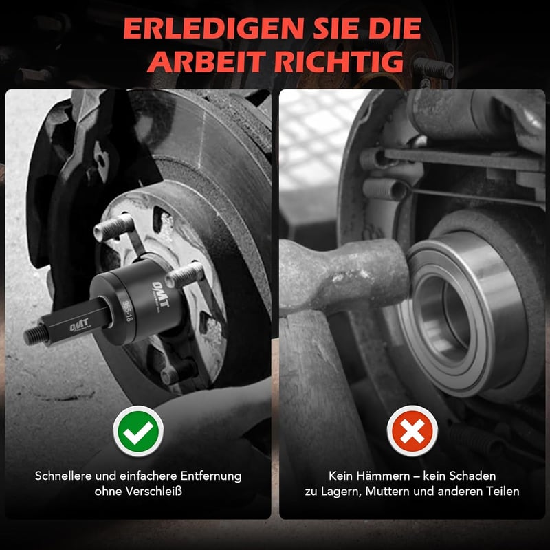 Orion Motor Tech 24 Részes Kerékcsapágy Szerelő Készlet Kerékagyhoz Csapágy Kihúzó Beszerelő Eszköz Első Kerék Hajtáshoz