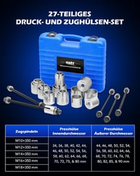 Orion Motor Tech kerékcsapágy lehúzó és beütő készlet - 27 részes 3