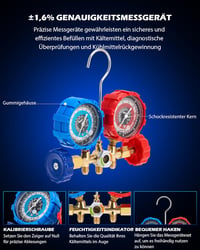Orion Motor Tech 3.5 CFM Vákuumszivattyú Klímaberendezéshez R134a R12 R22 Nyomásmérővel 7