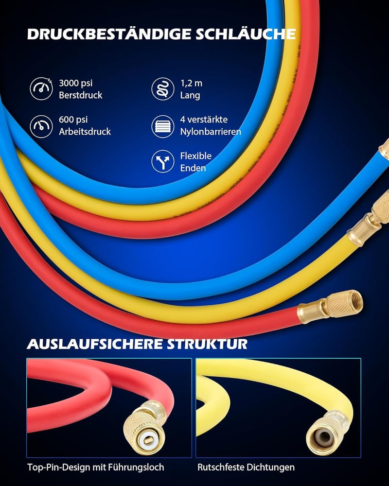Orion Motor Tech 3.5 CFM Vákuumszivattyú Klímaberendezéshez R134a R12 R22 Nyomásmérővel