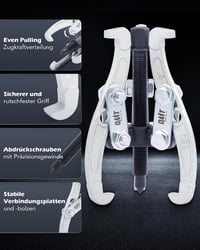 Orion Motor Tech 3 ágú csapágyhúzó készlet 75 100 150 mm külső belső, fém lehúzó járműkerekekhez, golyóscsapágyhoz 6