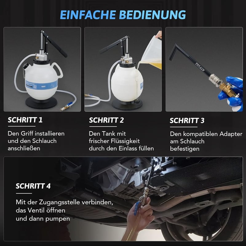 Orion Motor Tech 7.5L Váltóolaj Töltő Szivattyú ATF Csere Készlet Fogaskerék Olaj Extraktort