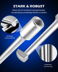 Orion Motor Tech Kerékcsapágy Kihúzó Készlet - 8 Részes Csúszókalapácsos Szerszám Autó Kerékagyakhoz, Tengelyekhez, Olajszigetelésekhez, 3 A 7