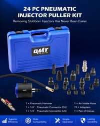Orion Motor Tech Pneumatikus Dízel Befecskendező Lehúzó Készlet 24 részes, 19 adapterrel, 5-8 — törött ládafül (állapot: lásd a 2. képet) 5