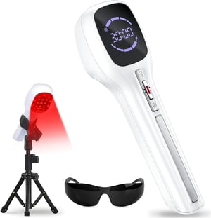 Dispozitiv portabil Orisary cu lumină roșie rece, 4000 mAh, 4 moduri, 6 temporizatoare, 4x808 nm și 14x650 nm, pentru îngrijirea mușchilor și articulațiilor, pentru oameni și animale de companie