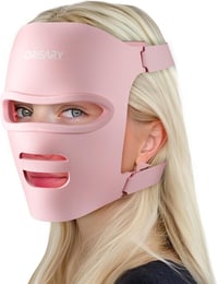 Mască facială cu lumină roșie LED Orisary, 4 lungimi de undă, silicon, 368 cipuri, fără fir, 2000 mAh, 3 moduri, temporizator, îngrijirea pielii feței, pentru acasă și călătorii 8