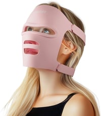 Mască facială cu lumină roșie LED Orisary, 4 lungimi de undă, silicon, 368 cipuri, fără fir, 2000 mAh, 3 moduri, temporizator, îngrijirea pielii feței, pentru acasă și călătorii 7