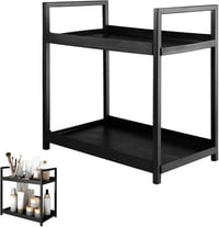 Organizator de baie Orixo cu 2 niveluri, negru, raft mare pentru blatul de bucătărie 1