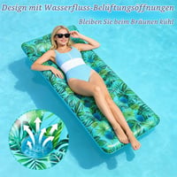 Saltea Gonflabilă de Apă Orizizhic pentru Piscină cu Tetieră, Șezlong cu 21 de Orificii pentru Adulți, Hamac de Apă pentru Plajă și Petreceri de Vară, 180x86 cm 4
