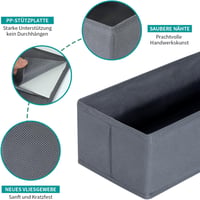 ORLISA 16 buc. sertare de depozitare textile pliabile pentru dulap PAX 100x58 cm, cutii de depozitare haine cu bază stabilă, negru 7