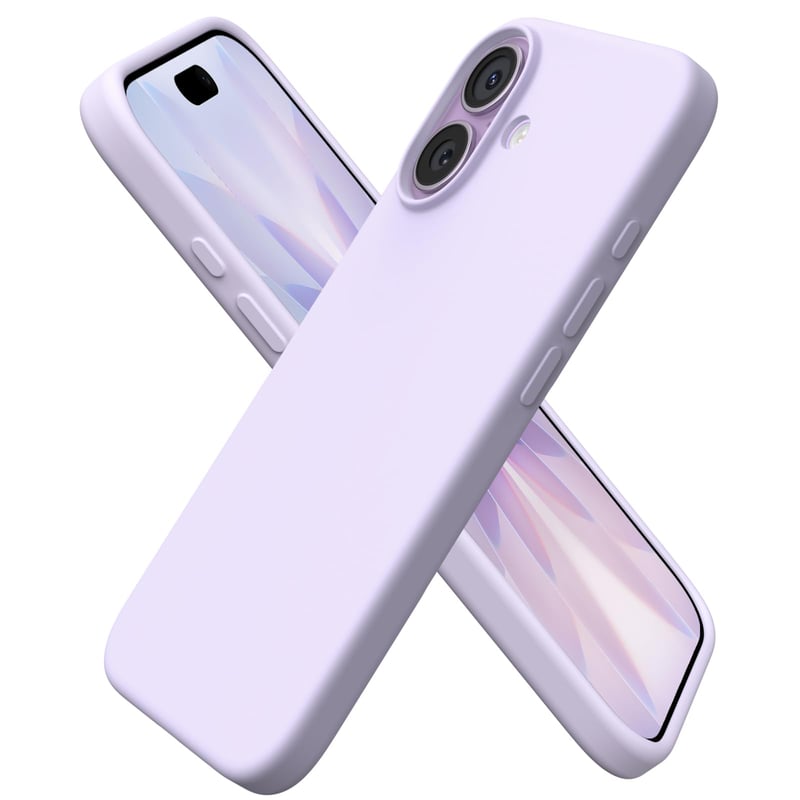 Silikónový kryt ORNARTO na iPhone 17, 6,3 palca, tenký ochranný kryt z tekutého silikónu, odolný proti poškriabaniu a nárazom, levanduľový