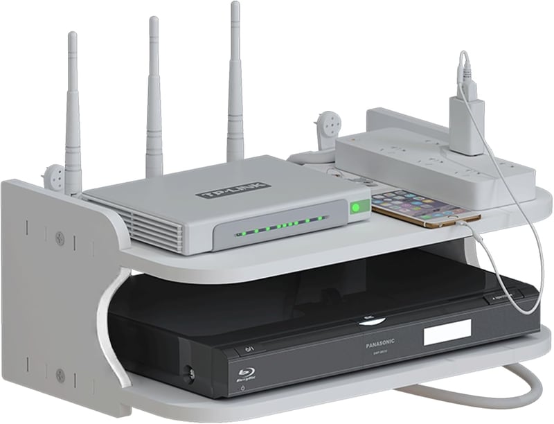 Orrdiffi WiFi Router Tárolódoboz Falra Szerelhető Fehér Szekrény