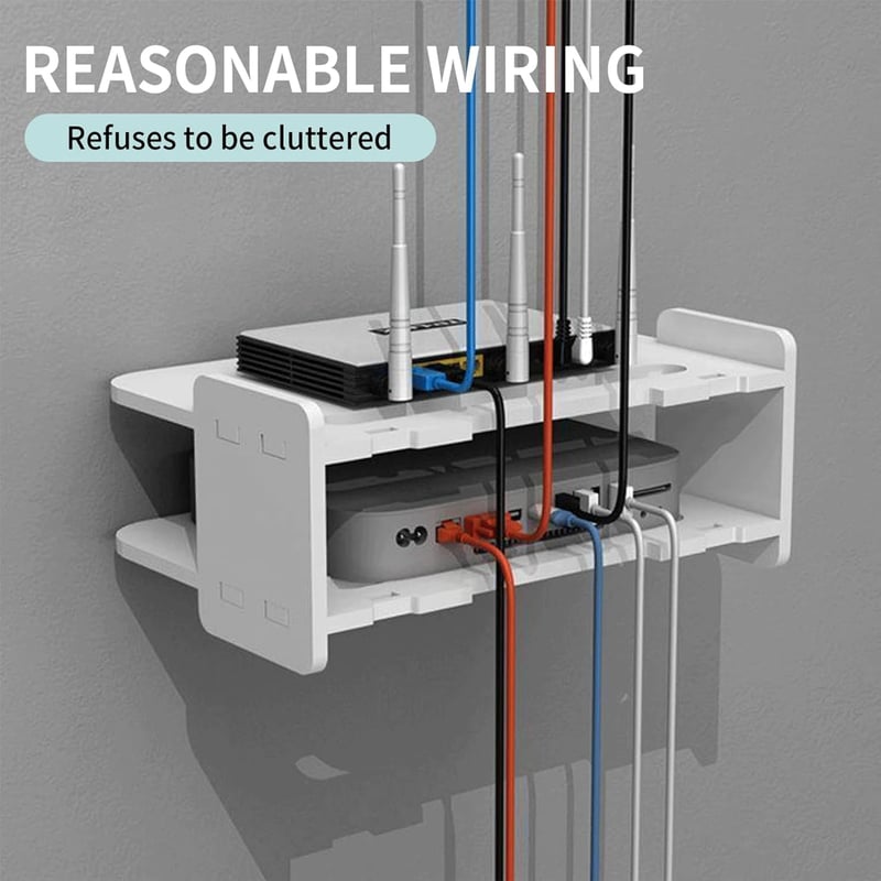 Orrdiffi WiFi Router Tárolódoboz Falra Szerelhető Fehér Szekrény