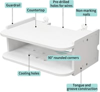 Orrdiffi WiFi Router Tárolódoboz Falra Szerelhető Fehér Szekrény 3