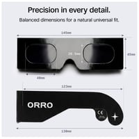 Ochelari pentru eclipsă solară ORRO 45 mm, pachet de 2/6/12 bucăți, negri, pot fi purtați peste ochelari de vedere, protecție oculară certificată, EN ISO 12312-2:2015, marcați CE 6