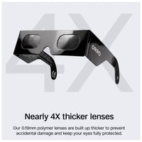 Ochelari pentru eclipsă solară ORRO 45 mm, pachet de 2/6/12 bucăți, negri, pot fi purtați peste ochelari de vedere, protecție oculară certificată, EN ISO 12312-2:2015, marcați CE 5