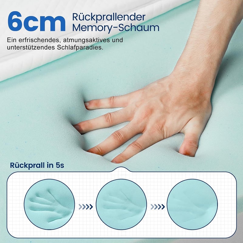 Orshinal Memory Foam Matractopper 160x200 cm, 7,5 cm magas, levehető