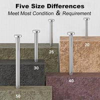 ORTAVA 20 mm-es horganyzott acél szegek téglához és betonhoz, rögzítőszögek képekhez, gipszkartonhoz és fenyőfához, 100 db, ezüst 4