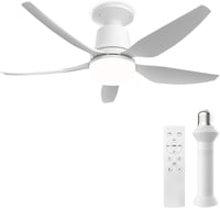 ORTHLAND 71 cm Csendes Mennyezeti Ventilátor Világítással, Dimmelhető LED Lámpa és Távirányítóval 1