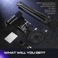 USB/XLR mikrofón Ortizan s ramenom, funkciou stlmenia a monitorovaním 8