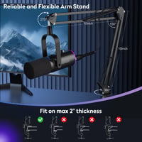 USB/XLR mikrofón Ortizan s ramenom, funkciou stlmenia a monitorovaním 7