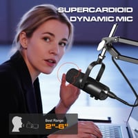 USB/XLR mikrofón Ortizan s ramenom, funkciou stlmenia a monitorovaním 4