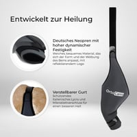 Orteză pentru genunchi Ortocanis pentru piciorul drept spate, din material neopren ARD, pentru ruptură de ligament încrucișat, luxație de patelă și artrită, mărimea X-Large (36-40 cm) 4