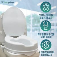 OrtoPrime povišica za WC školjku s poklopcem i bočnim sigurnosnim pričvršćivanjem - 10 cm 2