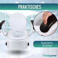 OrtoPrime nadstavec na WC s vekom a opierkami – nastaviteľná výška 5/10/15 cm 6