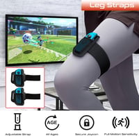 Orzly Nintendo Switch Kiegészítő Csomag - Teniszütő, Golfütő, Chambara Kard, Lábpánt és Joy-Con Markolat Hordtáskával - Fekete 6