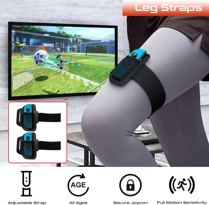 Orzly Nintendo Switch Kiegészítő Csomag - Teniszütő, Golfütő, Chambara Kard, Lábpánt és Joy-Con Markolat Hordtáskával - Fekete