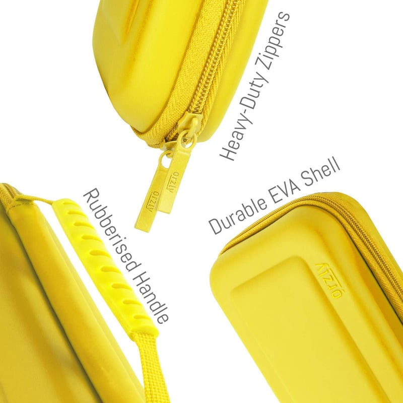 Orzly Nintendo Switch Lite hordtáska sárga - játékokhoz és kiegészítőkhöz