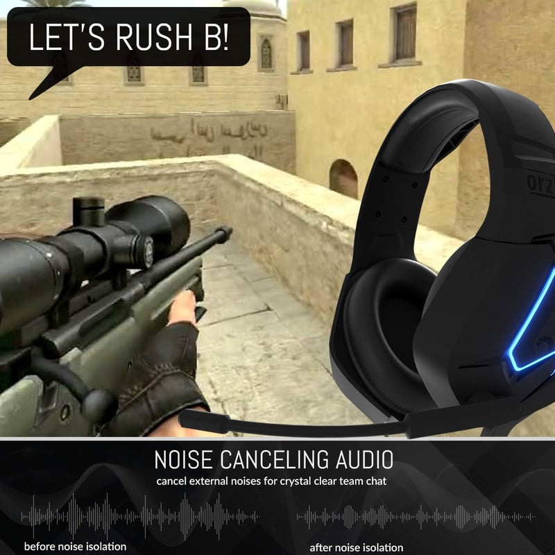 Orzly RX-H20 PC Gaming Headset - Gamer Fejhallgató Számítógéphez
