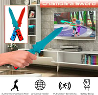 Orzly Switch Sports Kiegészítő Csomag Nintendo Switch & OLED Konzolokhoz - Tenisz, Golf, Chambara Kard, Futball Lábpánt és Joy-Con Markolato - Red/Blue 3