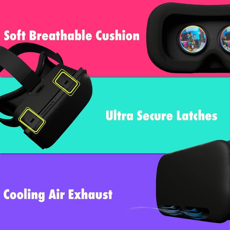 Orzly VR Glasses Nintendo Switch/OLED 3D virtuális valóság headset fekete