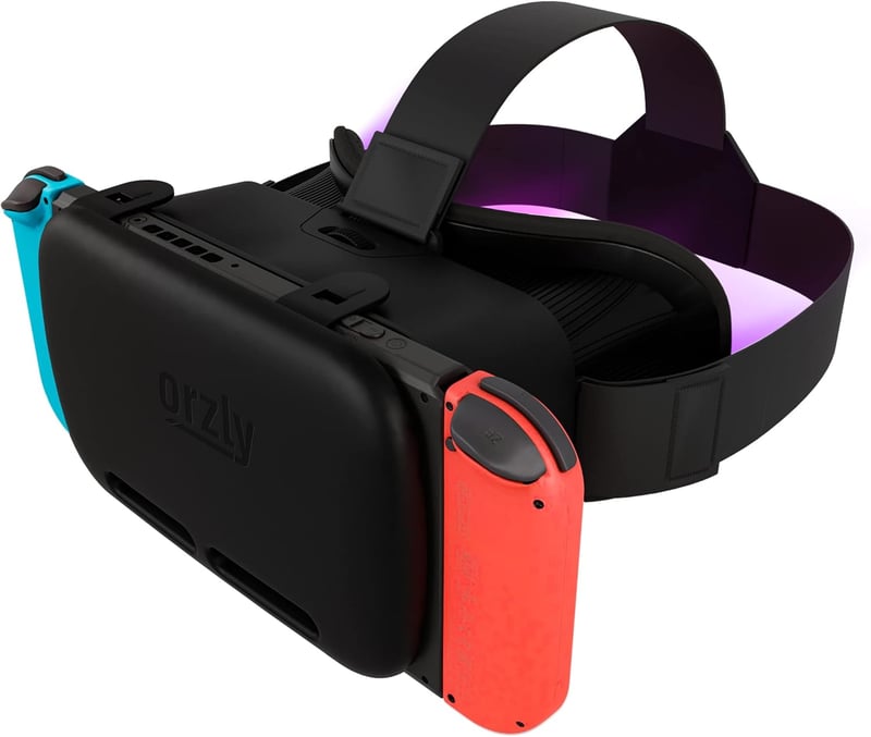 Orzly VR Glasses Nintendo Switch/OLED 3D virtuális valóság headset fekete