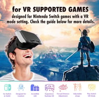 Orzly VR Glasses Nintendo Switch/OLED 3D virtuális valóság headset fekete 3