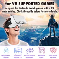 Orzly VR Headset Nintendo Switch és OLED Konzolhoz - Állítható Lencsés Virtuális Játékélmény - Labo VR Kompatibilis - Fehér Ajándékdobozos K 5