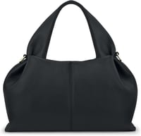 oscaurt Női Közepes Méretű Táska - PU Bőr Válltáska és Crossbody Táska, Felhő Alakú Kézitáska Levehető Pánttal, Fekete 1