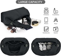 oscaurt Női Közepes Méretű Táska - PU Bőr Válltáska és Crossbody Táska, Felhő Alakú Kézitáska Levehető Pánttal, Fekete 3